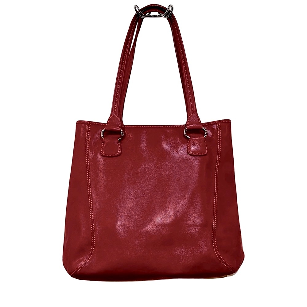 Cole Haan Leather Tote Bag - Red